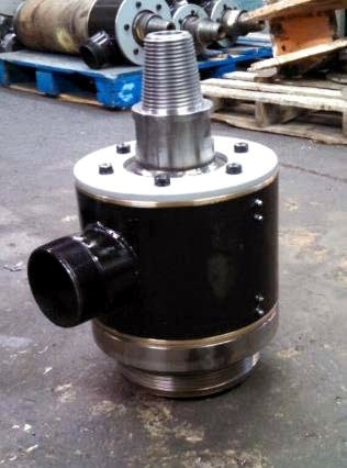 Fabricated grout head assembly with threaded connection and side port